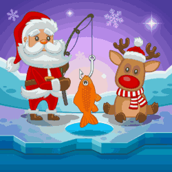 Santa Christmas Fishing