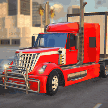 American Truck Car Driving American Truck Car Driving