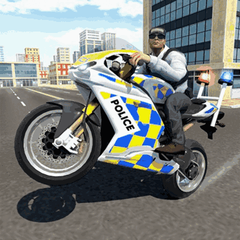 Police Chase Motorbike Driver