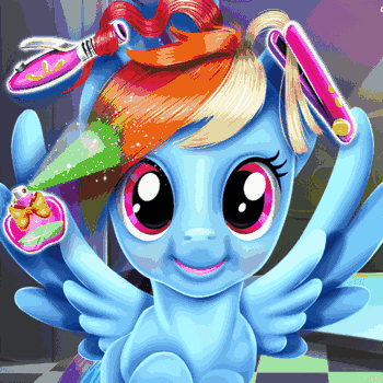 Rainbow Pony Real Haircuts