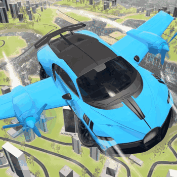 Real Sports Flying Car 3d