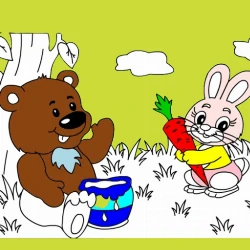 Coloring Bear and Bunny