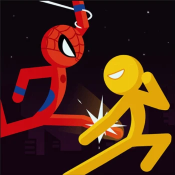 Police Stick man wrestling Fighting