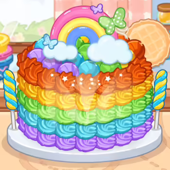 Tiny Baker Rainbow Buttercream Cake